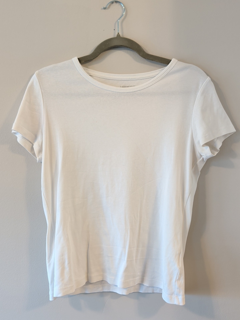 Lands' End White Short-Sleeve Women's Tee